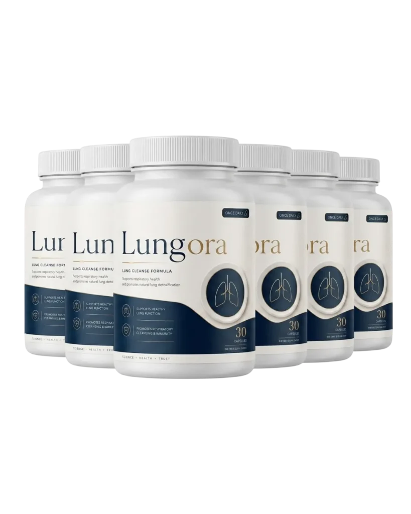 Six bottles of Lungora Lung Cleanse Formula